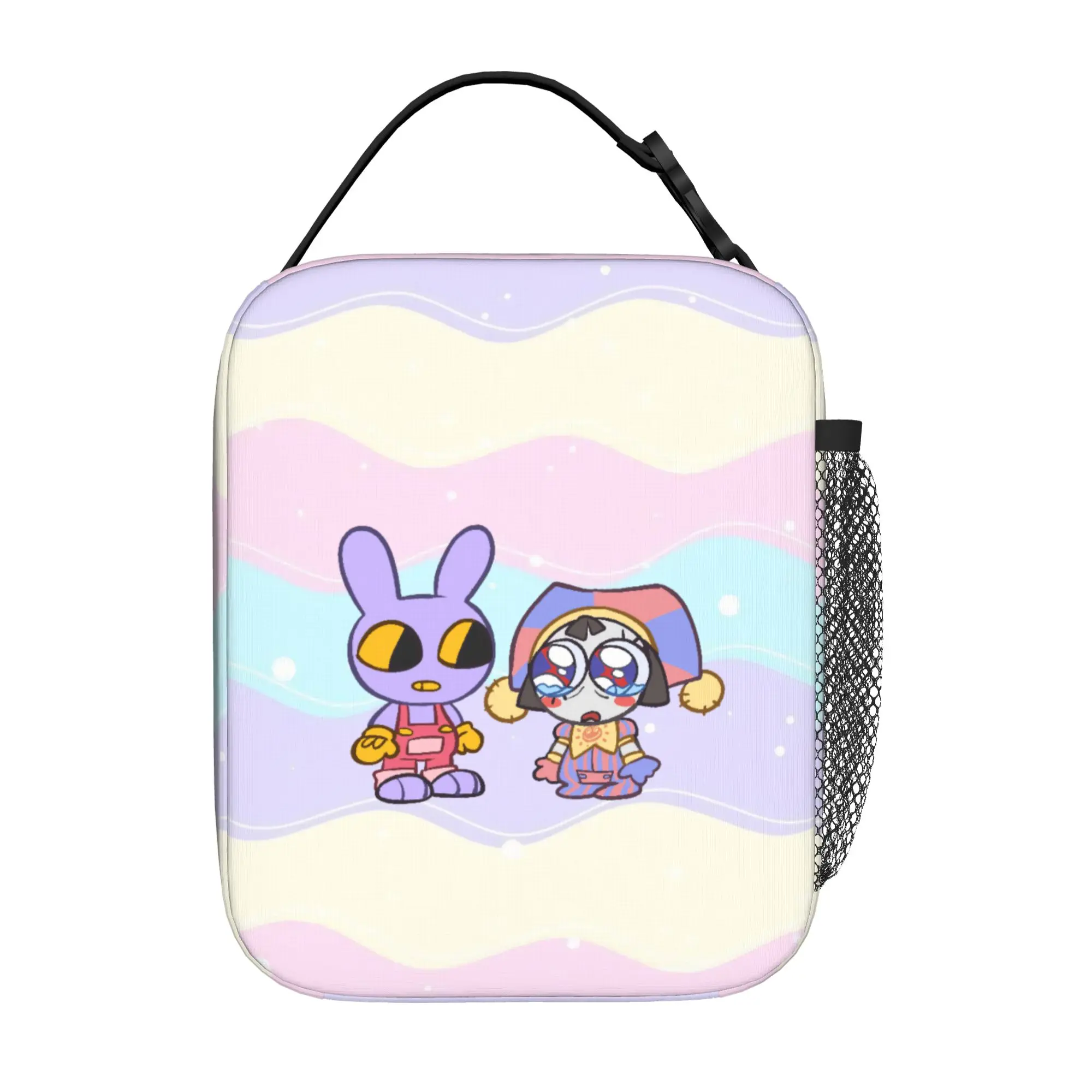 Pomni And Jax Cartoon Digitals Circus Thermal Insulated Lunch Bags Portable Food Container Bags Thermal Cooler Lunch Boxes
