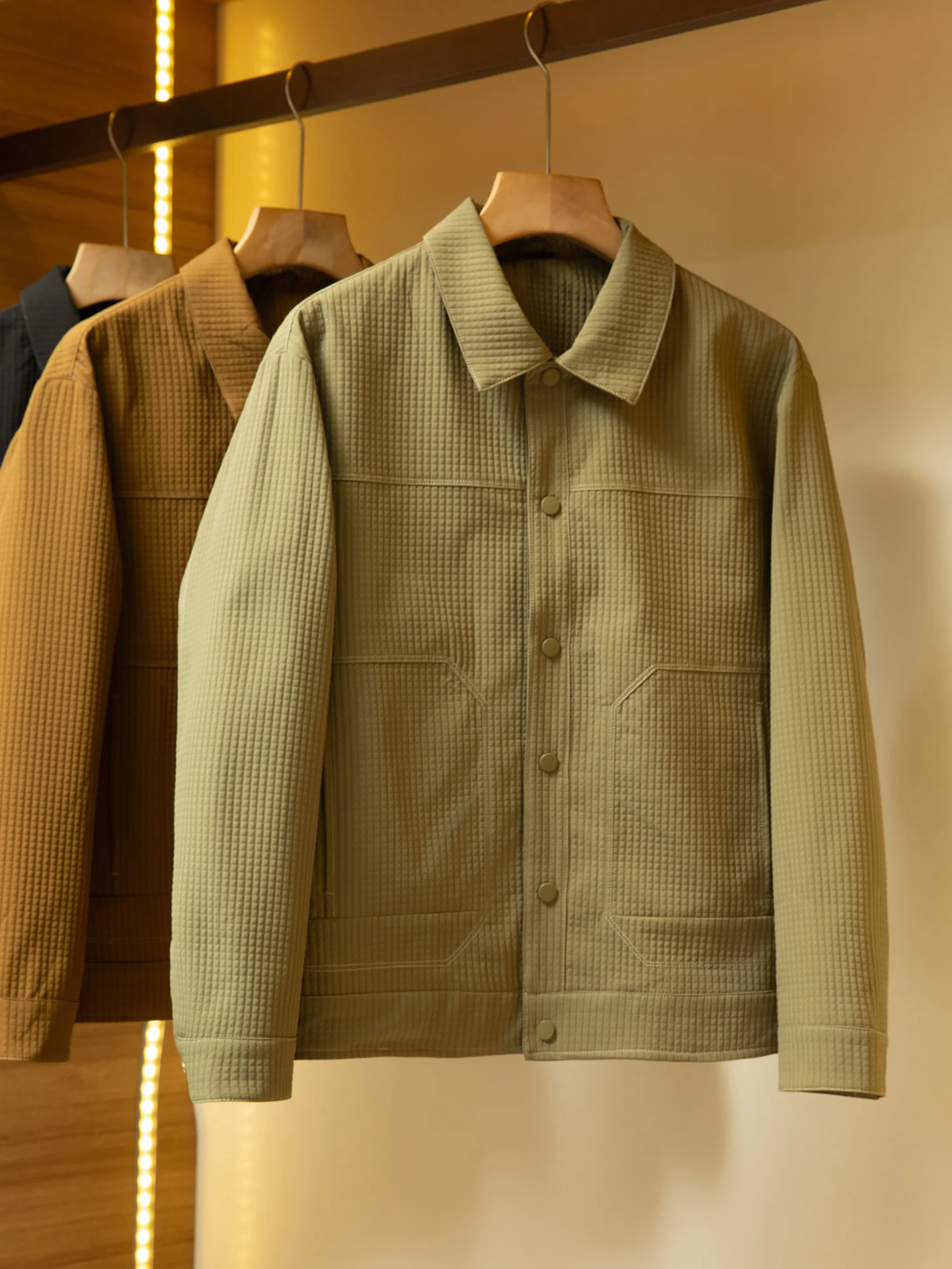 

Мужская повседневная куртка с воротником и узором «Кукуруза», защита от морщин, ретро-стиль, цветная, из полиэфирного волокна, стандартный крой, осенняя новинка