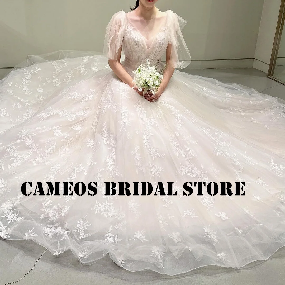 SONDR-Vestidos de casamento sem mangas A-Line Tulle Lace para mulheres, vestidos de noiva sem mangas, personalizados, elegantes, marfim, noite