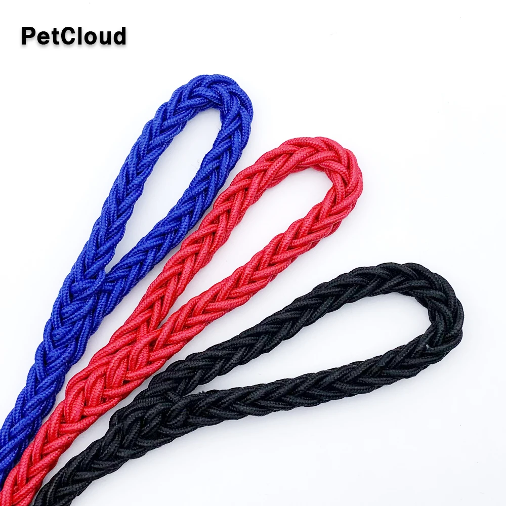 Soft Nylon Braided Dog Leads Rope For Dog Traction Rope Round Handmade WovenThick Pet Walking Training Leash Dog Supplies