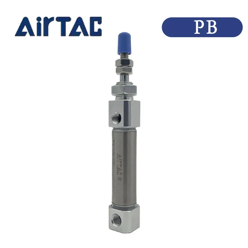 

AirTac PB Series Mini Stainless Steel Air Pneumatic Pen Size Mini Cylinder Double Acting Single Rod PB10X5X15X20X25X30X40X50X60