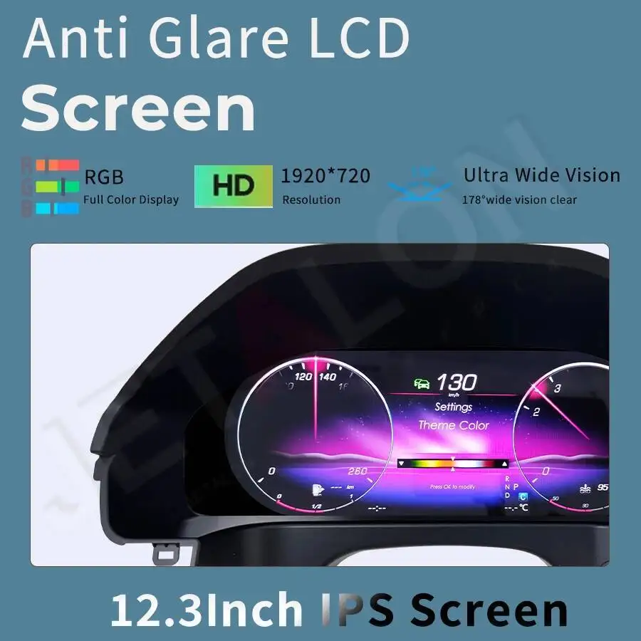 12.3inch For Mercedes Benz E Class W207 W212 2013-2015 Digital Cluster LCD Dashboard Upgrade Virtual Cockpit Speedometer Display