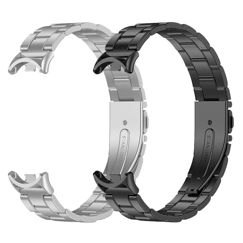 حزام معدني لـ Xiaomi Smart Band 9 سوار ساعة من الفولاذ المقاوم للصدأ لـ mi band 9 أساور Correas reloj لـ xiaomi band 8 معصمه