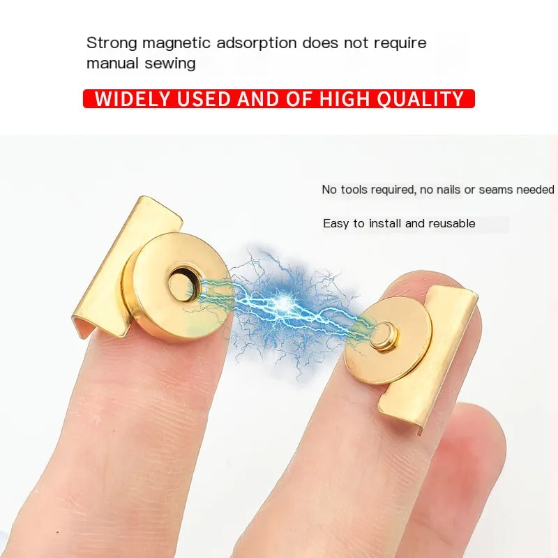5Pc Magnetic Buckle Fasteners Clasps Snaps Buttons Bag Hardware Magnet Button For Handbag Snap Clasps DIY Craft Bags Accessories - Image 4