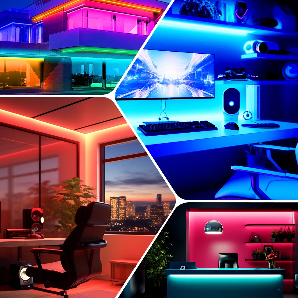 COB RGBCCT LED قطاع ضوء 6Pin 12 مللي متر DC12V/24 فولت 960 المصابيح/م RGB CW WW فوب مرنة COB أضواء خطية عالية الكثافة RA90 عكس الضوء 18 واط