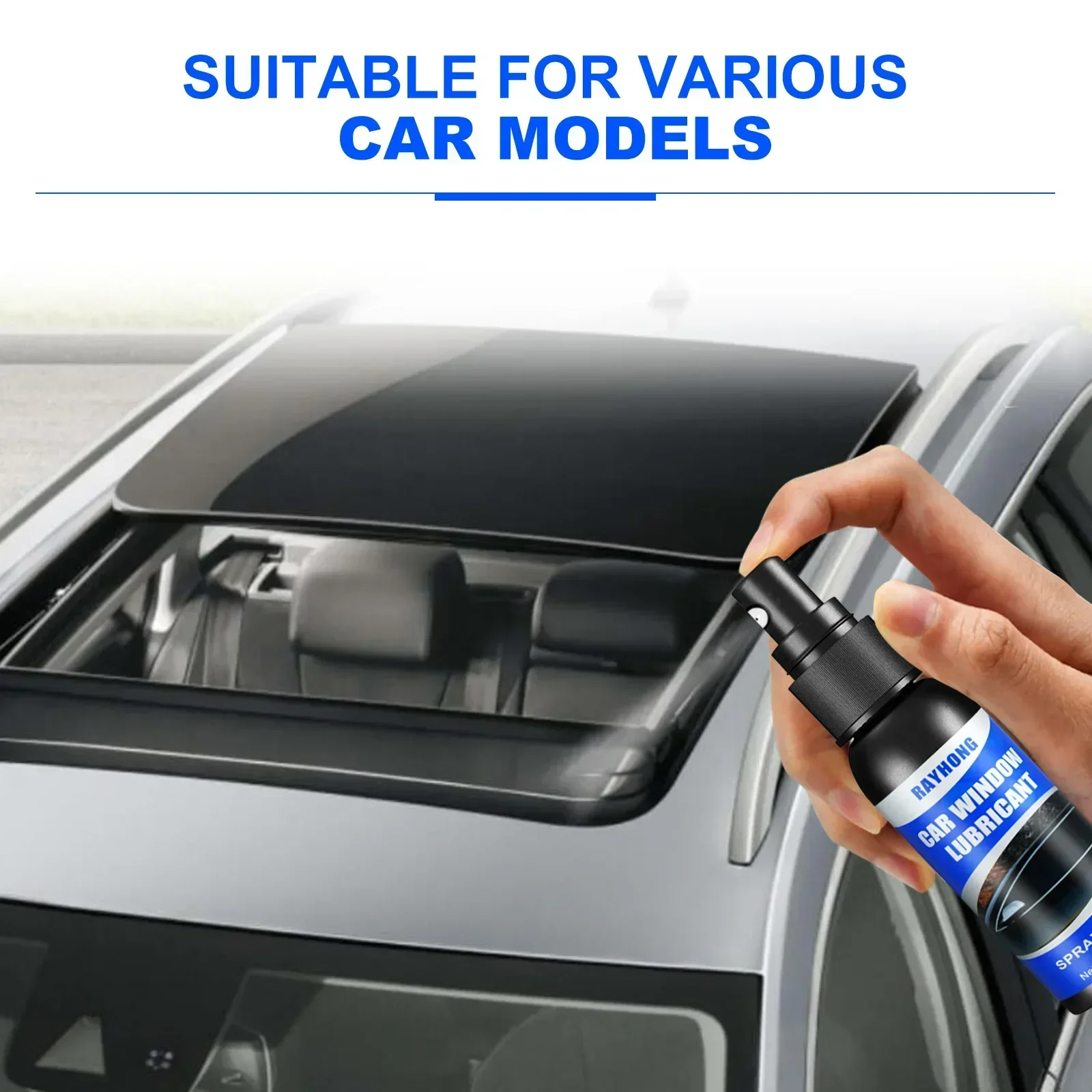 60ml Car Window Lubricant Rubber Door Rubber Strip Car Softening Maintenance Eliminates Noise Universal Car Products Repair Tool