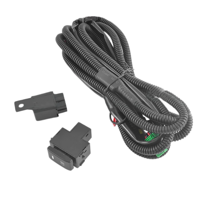 Car Fog Light Lamp Wiring Harness With Indicator Relay & ON/OFF Switch Kits For Nissan Patrol Y62