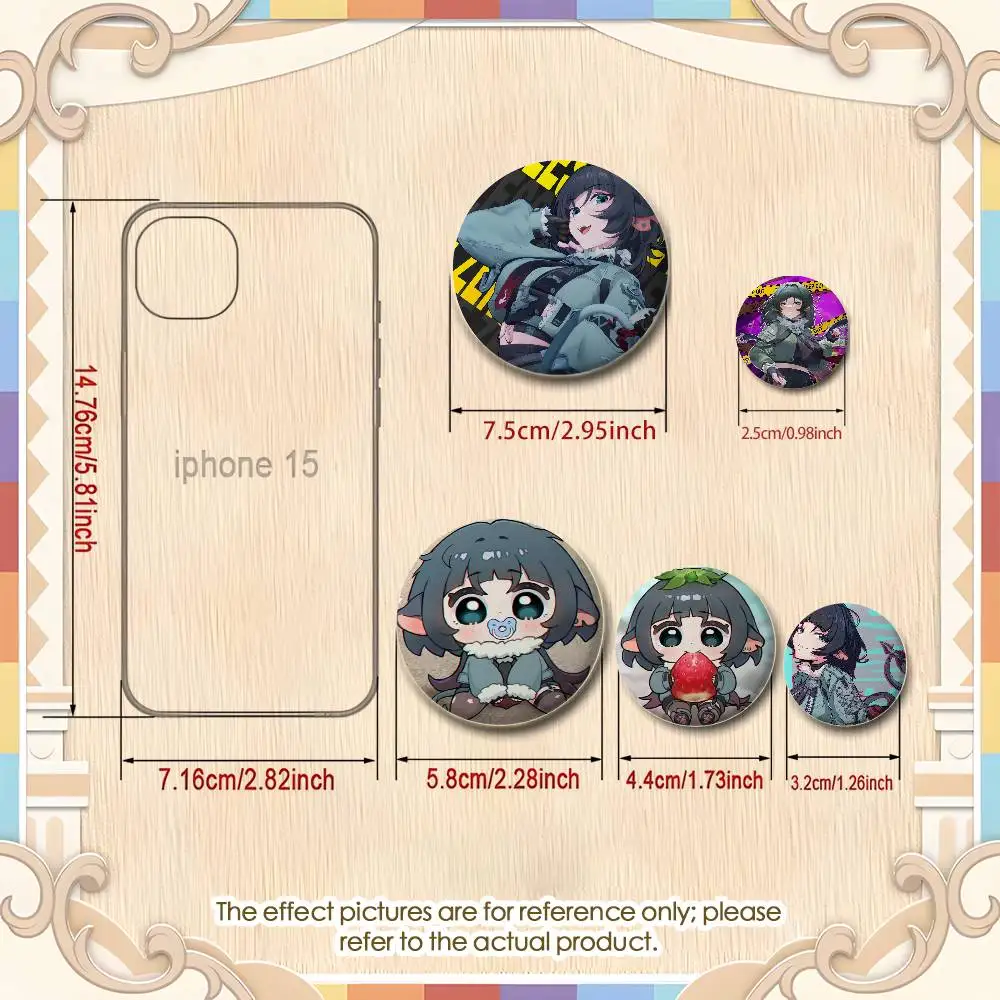 Zenless Zone Game Jane Doe شارات مستديرة رائعة شارة دبابيس دبابيس إبداعية للملابس قبعة ظهره إكسسوارات الهدايا #4