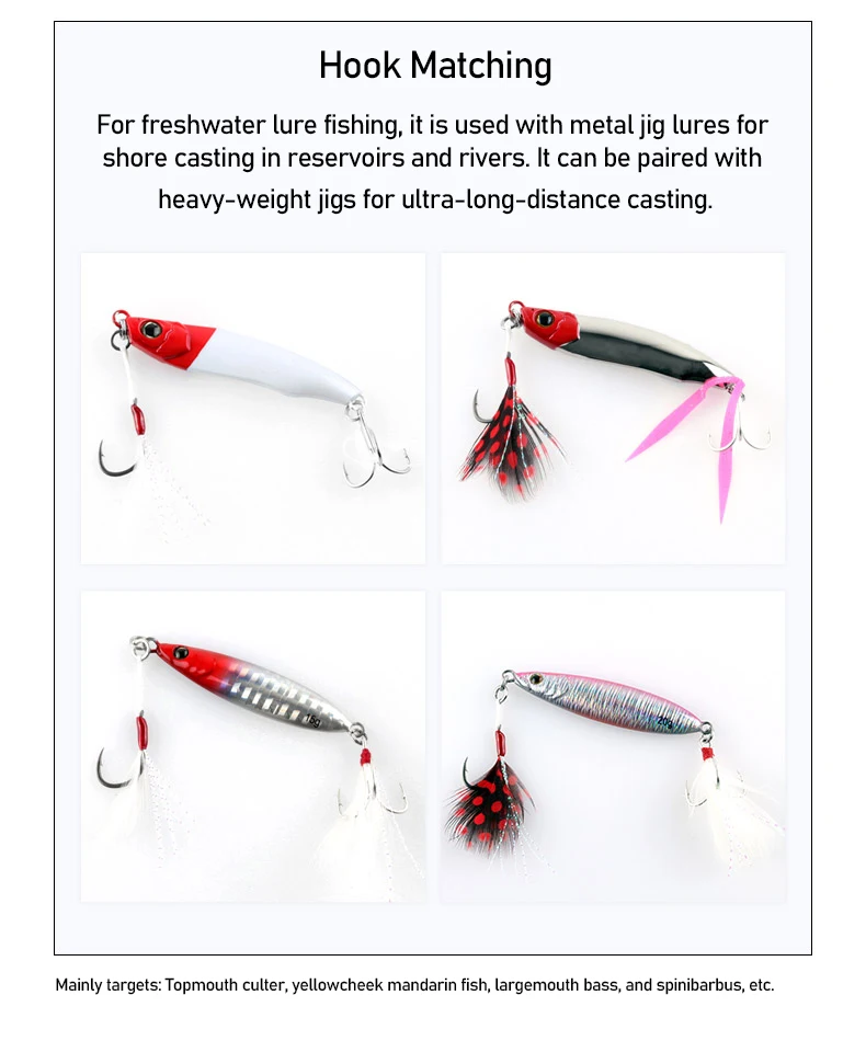 BKK Assist-Haken Micro-Jig-Haken | Verstärkter Hakenkörper & PE-Schnur | Federhaken für Topmouth-Culter-, Barsch- und Welsangeln – Detail 6