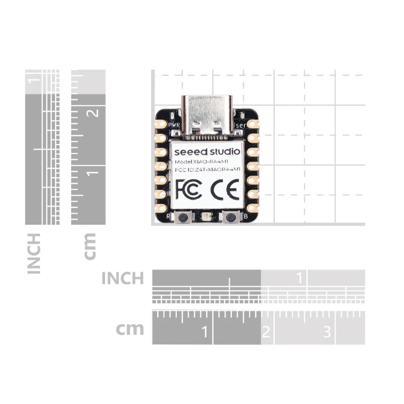 SEEED XIAO RA4Dallas-la plus petite carte de développement basée sur les Renesas 32 bits RA4Dallas, Ardu37IDE-Ready, 19 GPIOs, LED RVB, LilBUS, USB 2.0