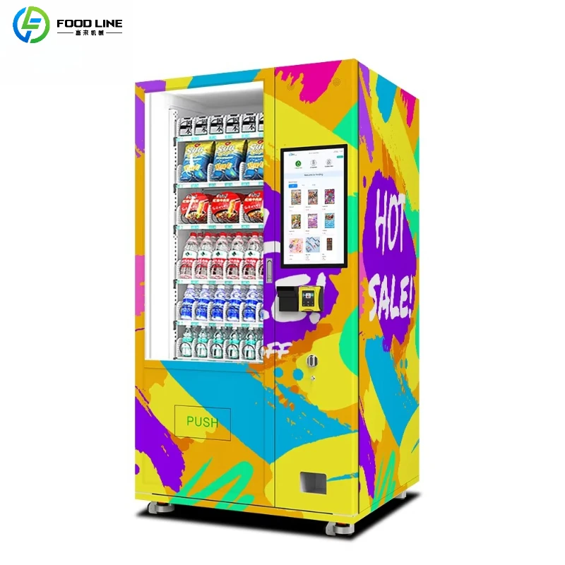 Customized Small Vending Machine for Snacks & Cold Drinks with Touchscreen Compressor Cooling Remote Monitoring