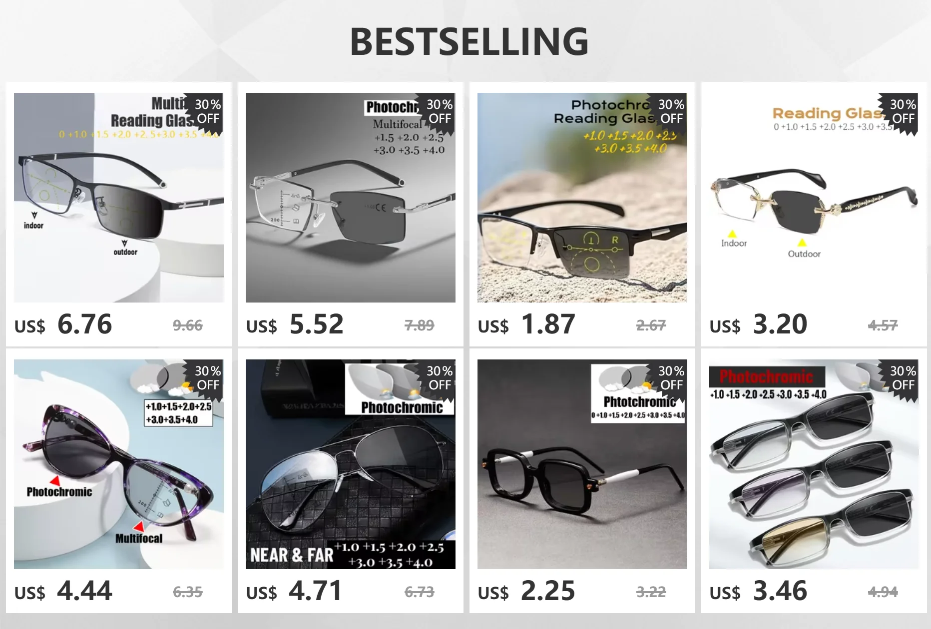 Ultraleichte photochrome Presbyopie-Brille, Vintage-TR90, Sport-Sonnenbrille mit Farbwechsel, fertige Lesebrille, 0 bis +4,0 – Detail 1