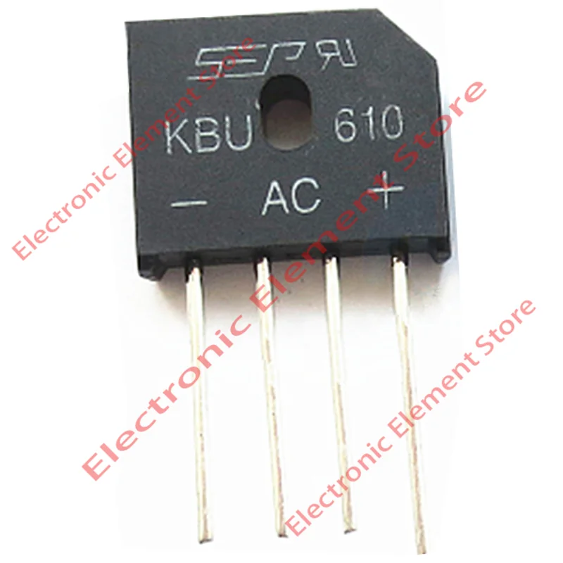 5PCS KBU610 Rectifier Bridge Stack 6A 1000V KBU-4