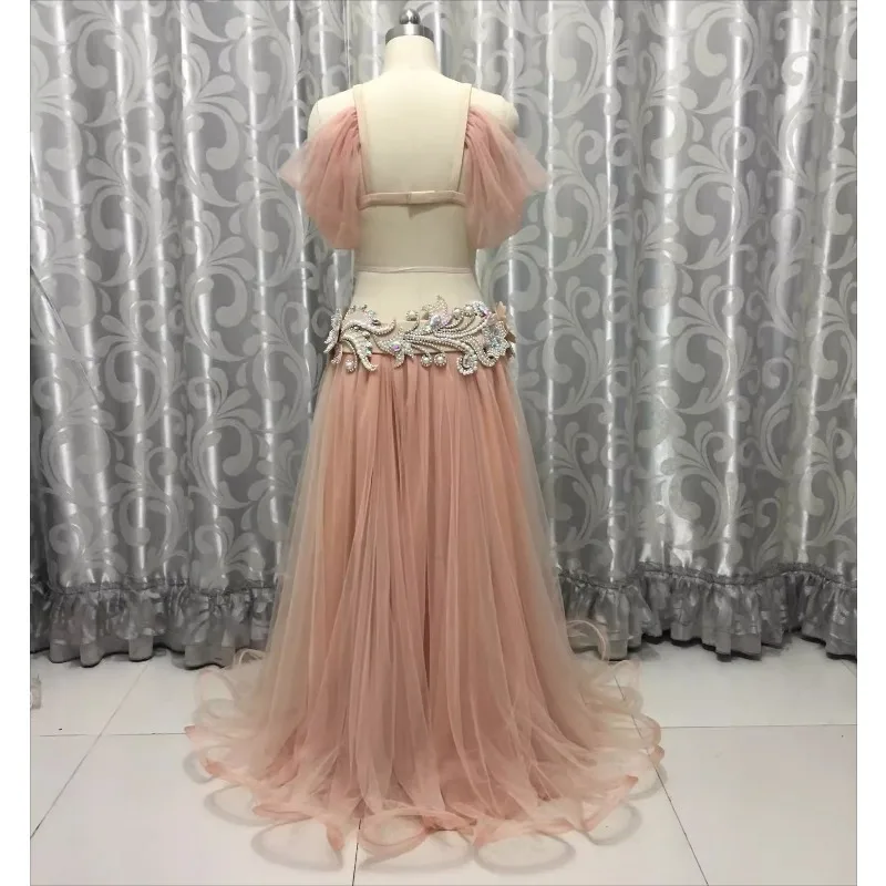 Stroje do Tańca Brzucha na Zamówienie, Odzież do Tańca Orientalnego, Duża Spódnica, Kostium na Występy Drużynowe i Zawody, Biustonosz do Tańca Brzucha