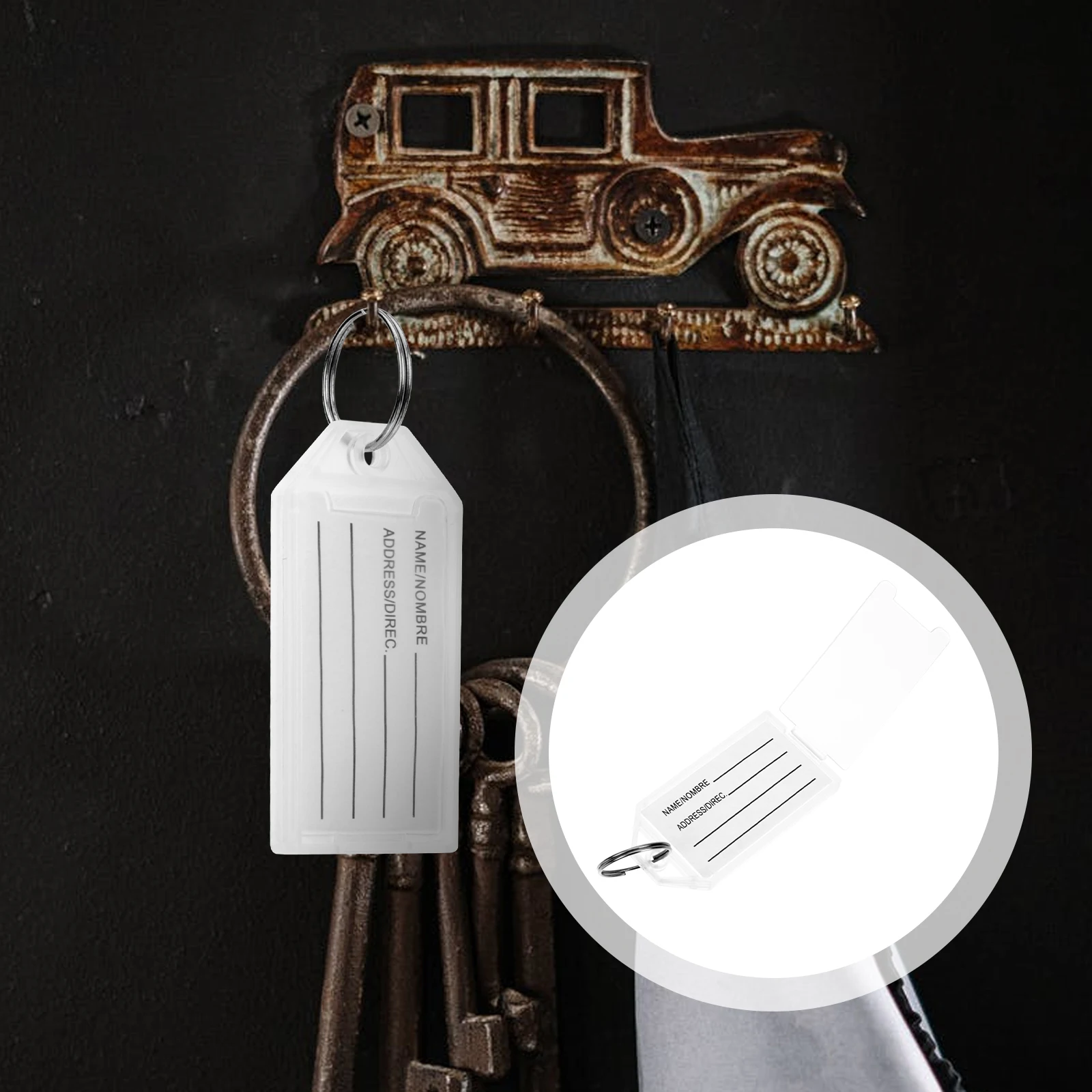 

30pcs Key Tags Plastic Number Tags Luggage ID Labels Durable Reusable Hotel Supplies Portable Keychains For Gym Sauna