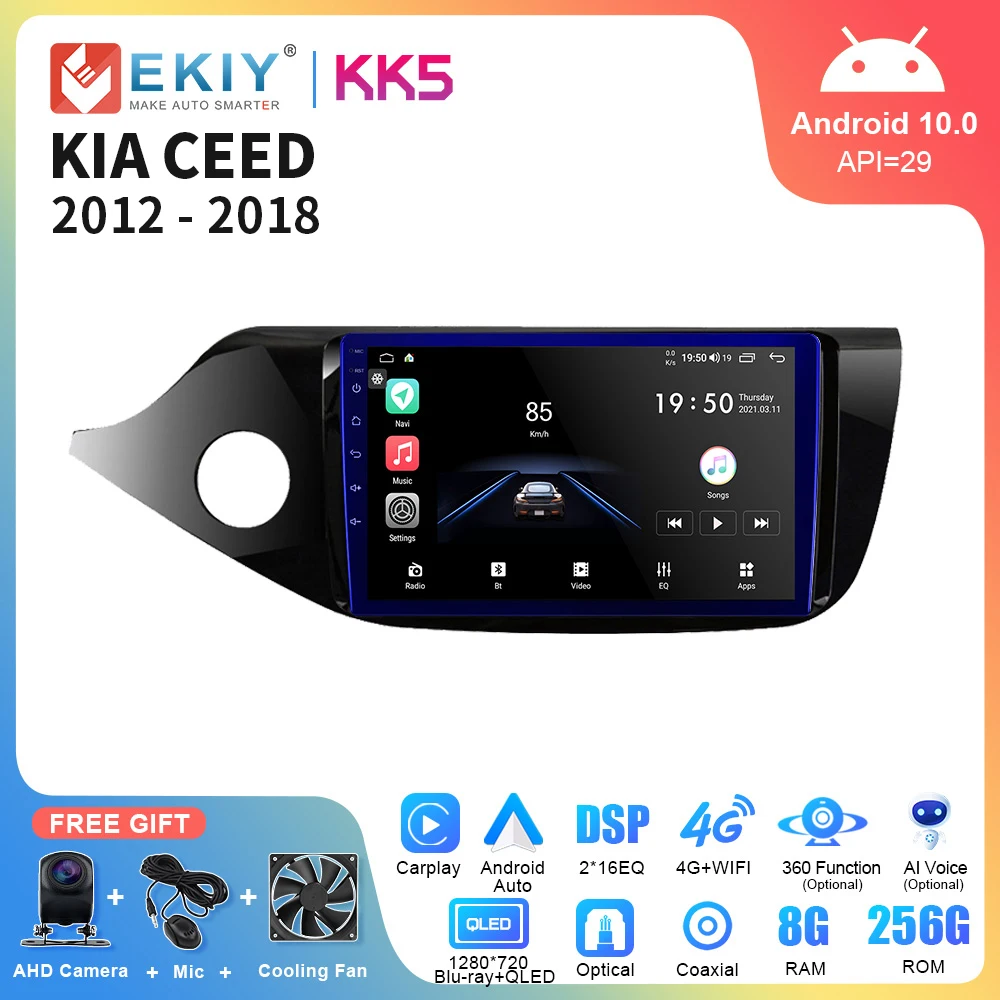 

EKIY KK5 AI Voice 2 Din Android Auto Radio For KIA CEED JD Cee'd 2012-2018 Carplay Car Multimedia Stereo GPS 2din Autoradio DVD