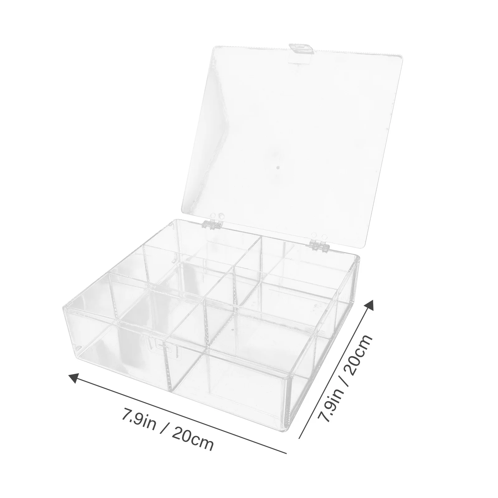 Rectangular Cotton Pad Box with Lid Clear Acrylic Makeup Cotton Organizer for Lipsticks Swabs Desktop Storage