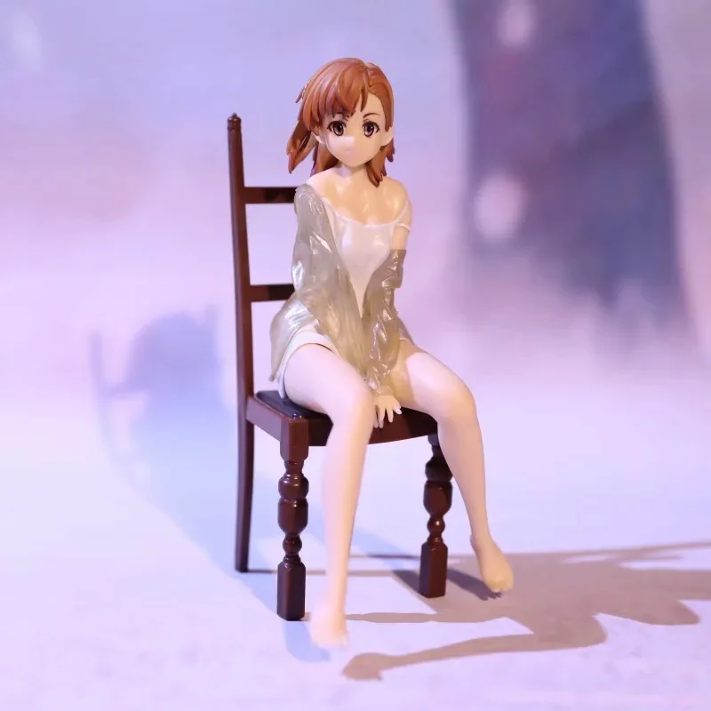 

Anime Toaru Kagaku No Railgun Misaka Mikoto Chair PVC Action Figure Collectible Model Doll Toy 20CM