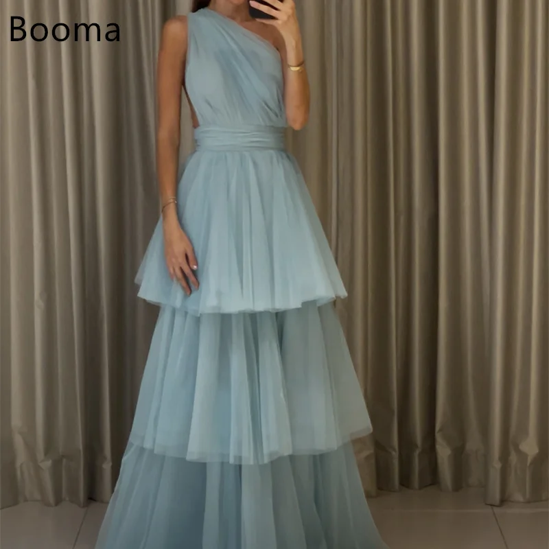

Booma A-Line Prom Dresses One-Shoulder Formal Gowns for Women Long Sleeveless Pleat Evening Dress Customized 2025