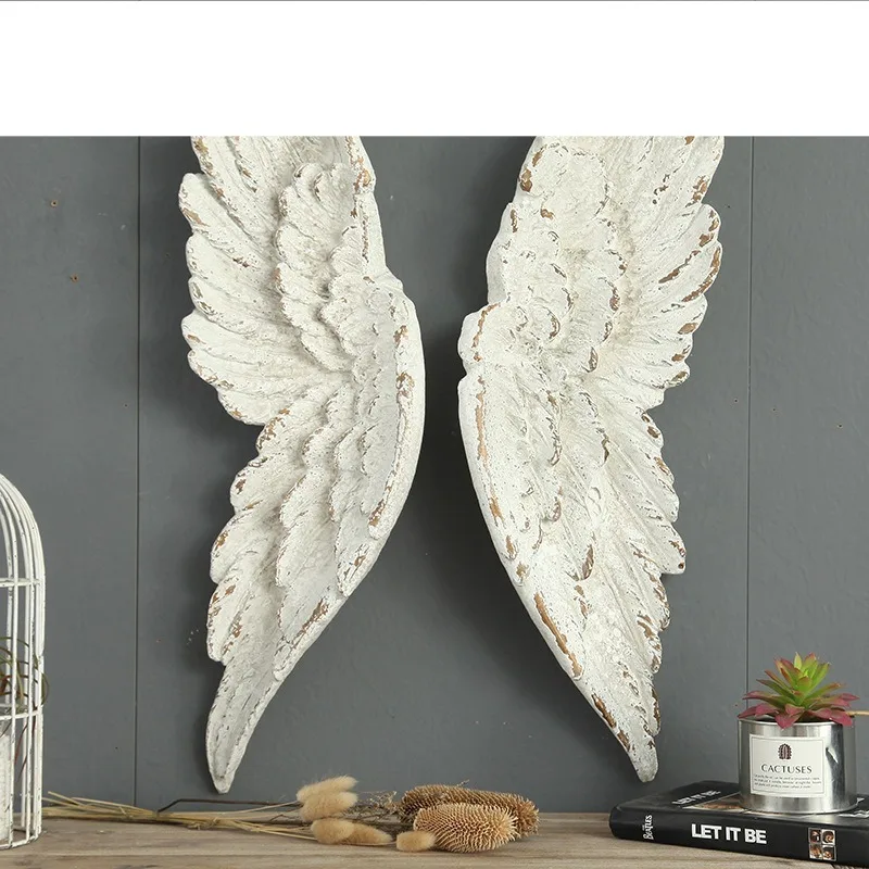 American retro angel wing wedding wall decoration, cafe mural pendant
