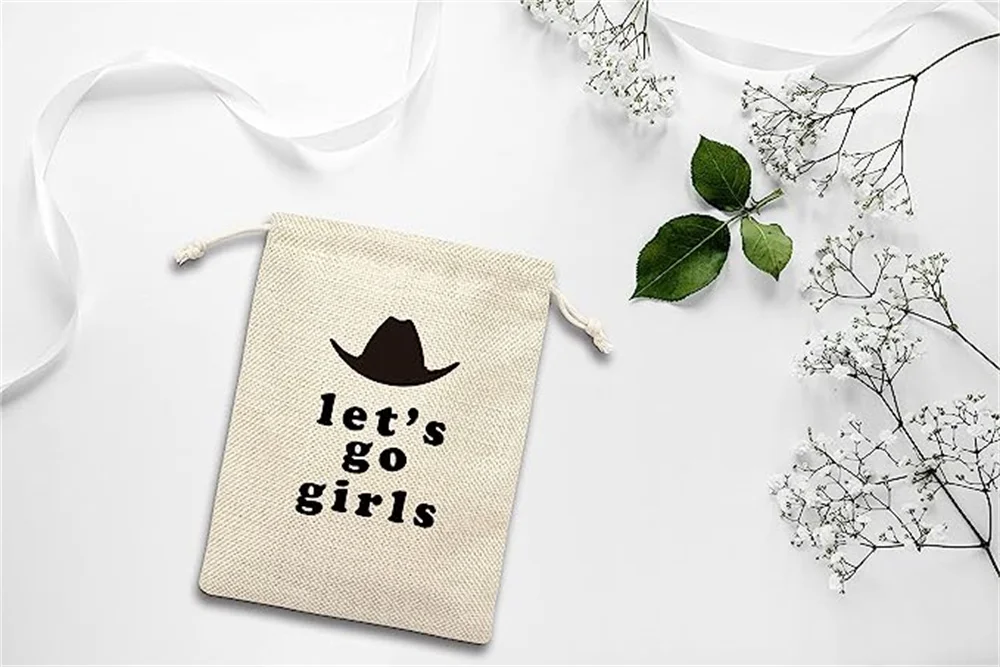 20pcs Hangover gift Bags Bachelorette Party Bags, Lets Go Girls Cotton Gift Bags with Drawstring for Bachelor Party, Bridal