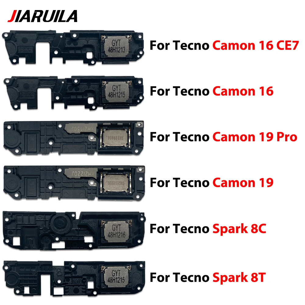 20Pcs/Lot Buzzer Ringer Loud Speaker Flex For Tecno Camon 16 CE7 18 CH6 18P 19 Pro 20 Pro 30 Spark 5 8C 8T 9T GO 2022 2023