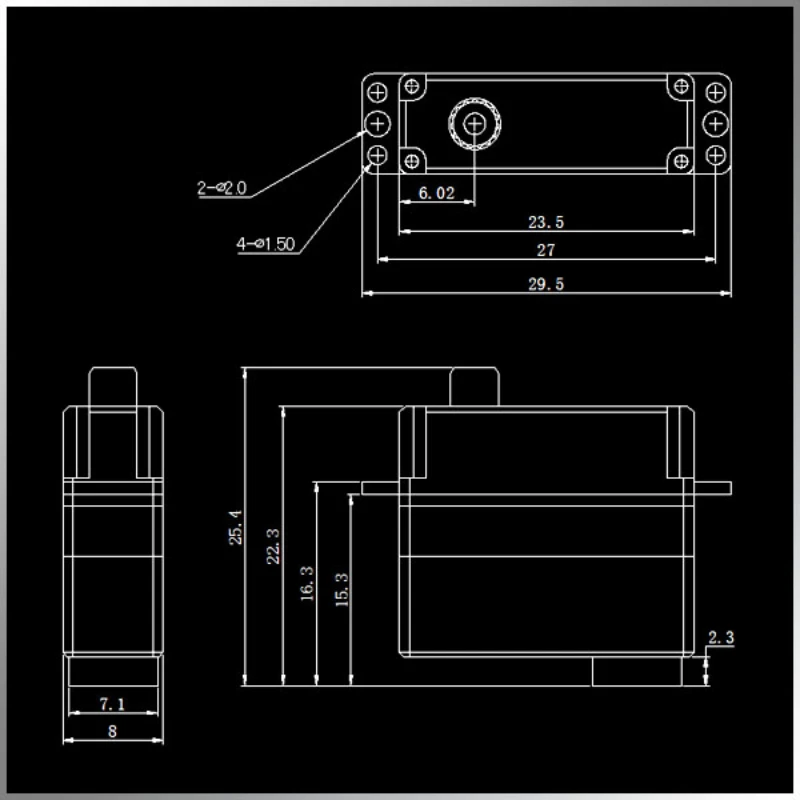 Kingmax CLS0309WH/V High Perf Digital Metal Gears Micro Wing Servo 8.6g 4.5kg Precision CNC Aluminum Thin Dual Bearings