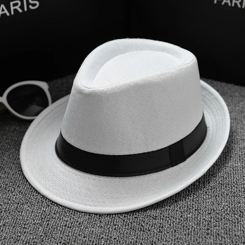 2024 New Fashion Retro Men Fedoras Top Jazz Felt Wide Brim Hat Vintage Couple Cap Winter Chapeau Summer Bowler Hats Cap Outdoor