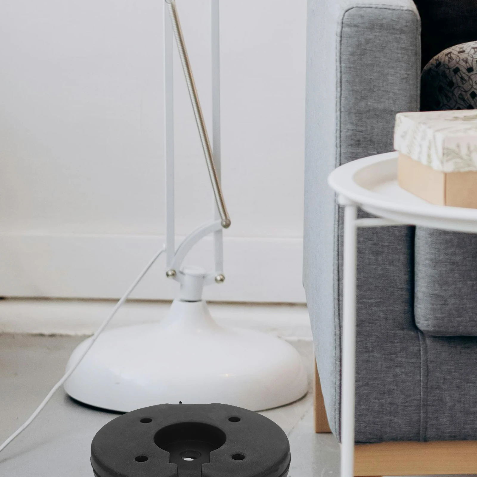 

Heavy Duty Lamp Iron Round Base Base 130x20 Weighted Block for Desk Floor Lamps Iron Round Stabilizer Black Table Stand