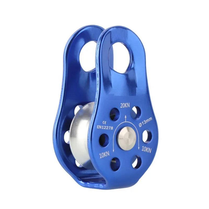 Outdoor Rock Climbing Pulley Fixed Sideplate Single Sheave With Ball Bearing High Altitud Traverse Hauling Gear