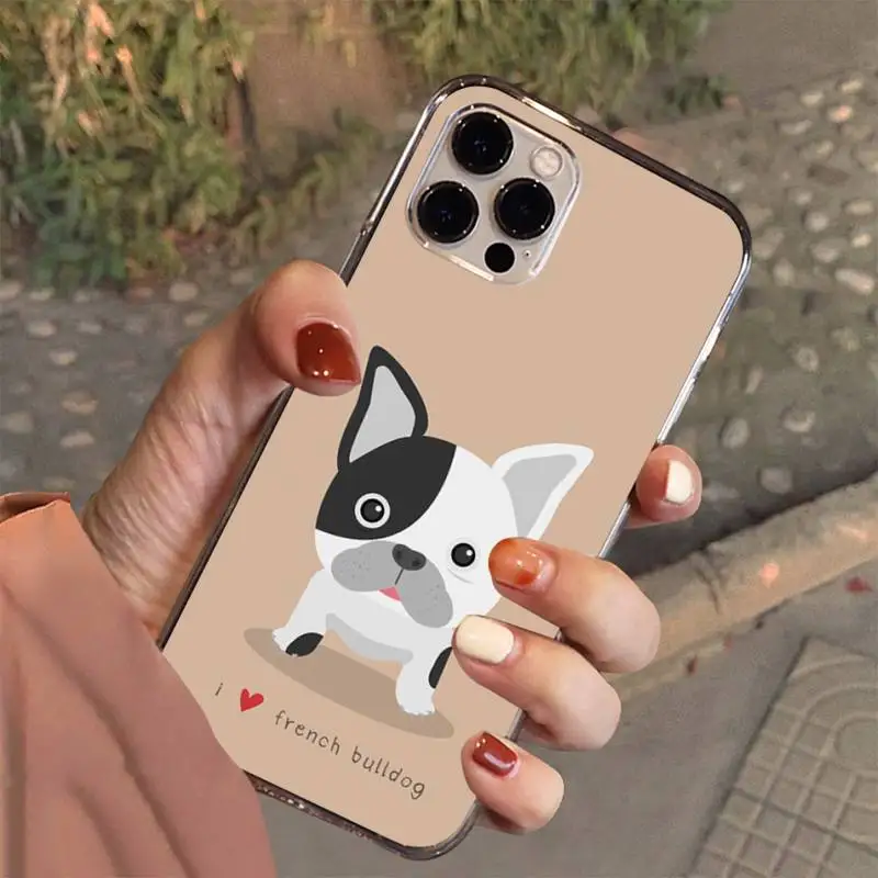 French Bulldog Cartoon Phone Case For Iphone 7 8 Plus X Xr Xs 11 12 13 Se2020 Mini Mobile Iphones 14 Pro Max Case