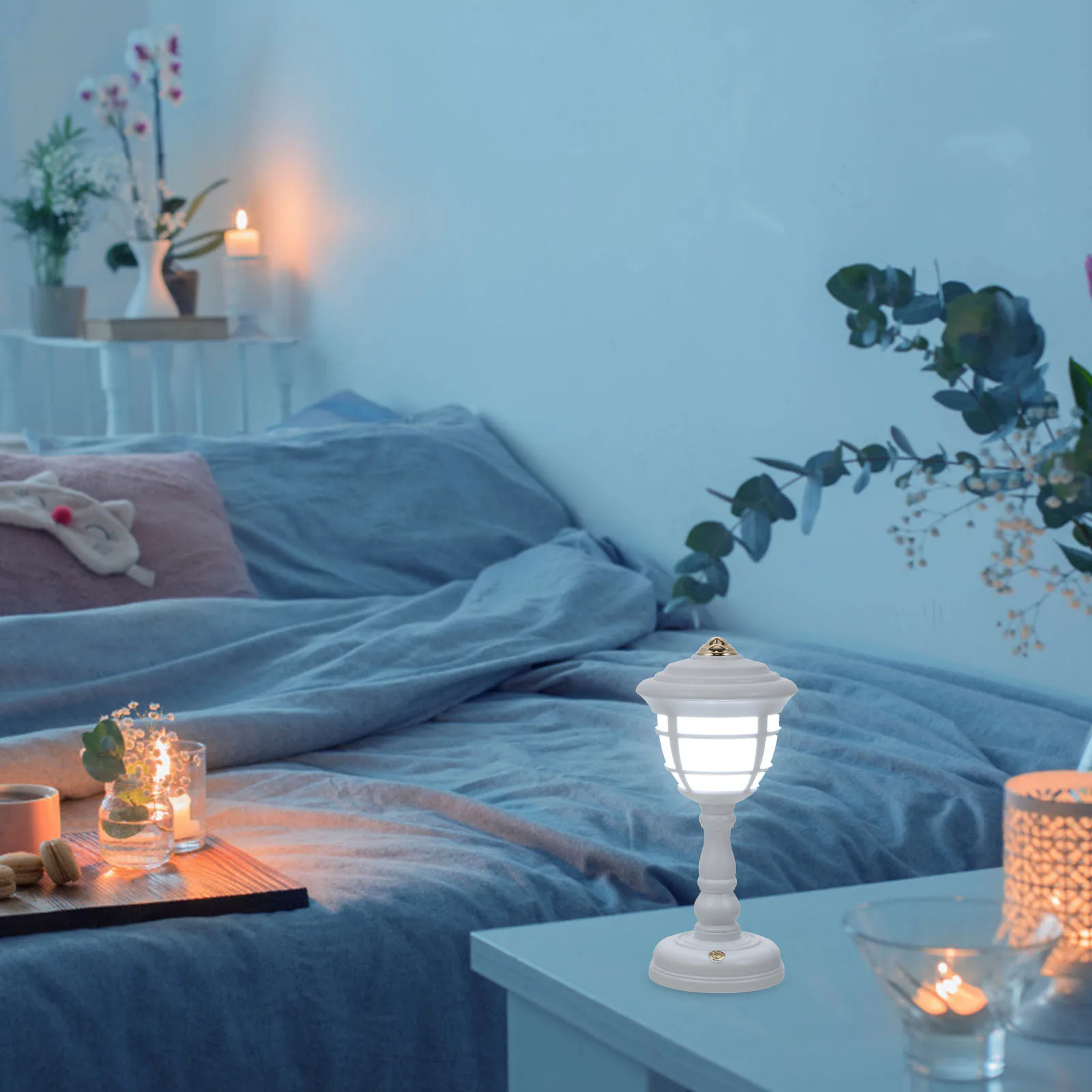 

1 set 1 Set Retro Style Lamp Mini Table Light For Bedroom Nightstand Usb Charging Decorative Vintage Night Light Home Decor