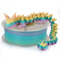T99C-Multicolor Gradient 3D Printer Filament 1.75Mm 1Kg Matte PLA Rainbow Low Gloss New Color Change PLA