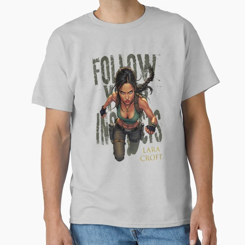 لارا كروفت/تبع غريبتك صعود قبر رايدر لعبة فيديو لمحبي هدية تي شيرت كبير الحجم بلايز S-6xl ملابس الكبار #3