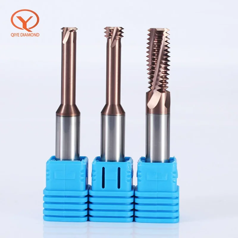 65° Thread mill Tungsten Carbide Single 1 Teeth 3 Teeth Full Tooth ISO UNC UNF Pitch CNC Internal Machining Aluminum Cutter Tool