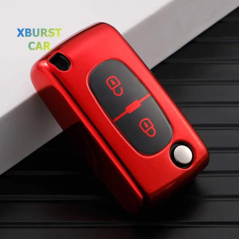 Per Peugeot 107 207 307 308 407 607 206 4007 3008 5008 per Citroen C2 C3 C4 C5 C6 C8 2/3 pulsanti TPU Car Remote Key Case Cover