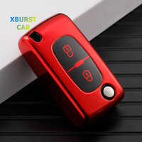 For Peugeot 107 207 307 308 407 607 206 4007 3008 5008 For Citroen C2 C3 C4 C5 C6 C8 2/3 Buttons TPU Car Remote Key Case Cover