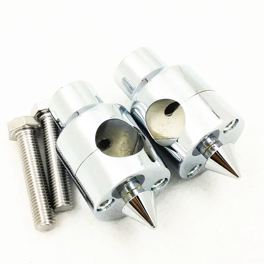 

Chrome ROUND 1" Handlebar Riser For Harley Honda Kawasaki Suzuki Yamaha Cruiser