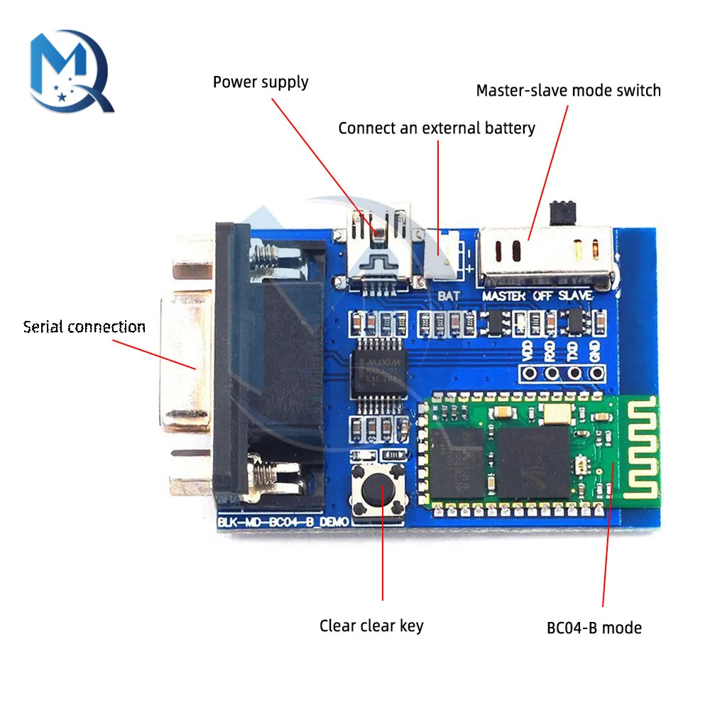 BC-04 modulo porta seriale Bluetooth versione Demo comunicazione seriale Wireless porta seriale Wireless RS232 modulo trasmissione dati