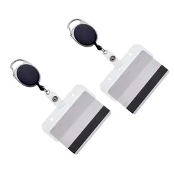 Abs liga de zinco retrátil fácil de puxar carretéis de crachá transparente titular do cartão de pc porte carte crachá acessórios de enfermeira