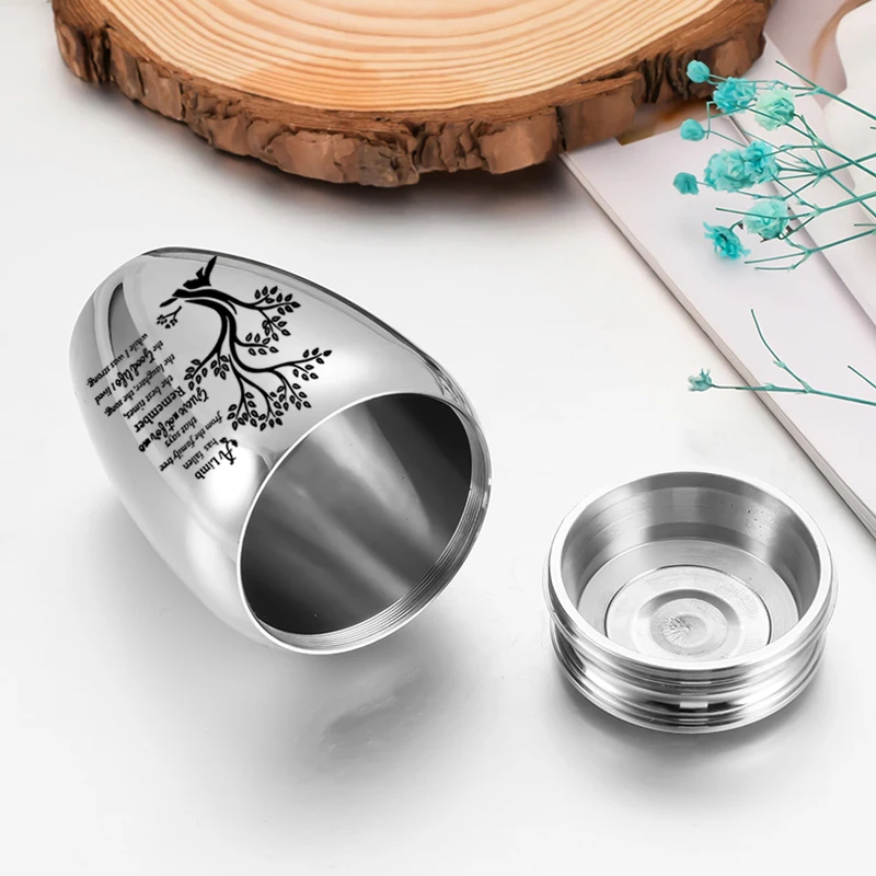 Small Keepsake Urn for Human Ashes Tree of Life Cremation Urns Mini Urns Perfect Aluminum alloy Memorial Ashes Holder