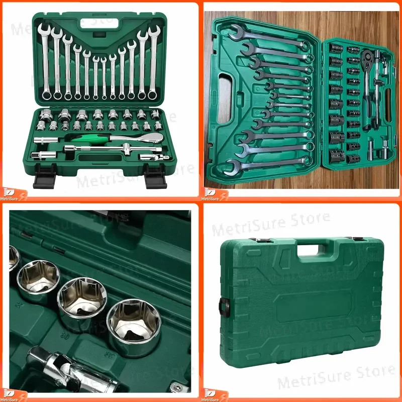 37-Piece Combination Wrench Set with Hard Case Sleeve Set Automotive Repair Tool Kit CE Certified Hand Tools for Mechanics