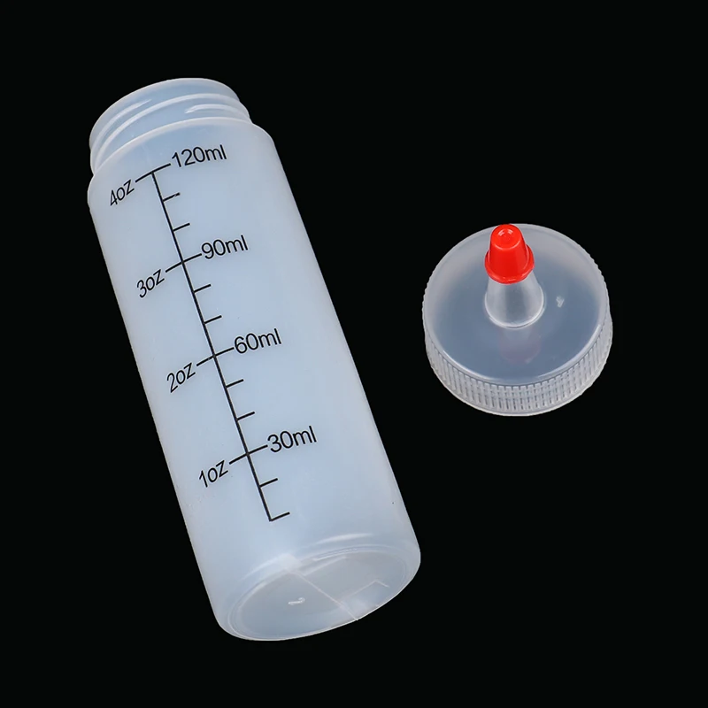 Squeezable Bottle With Leak-proof For Kitchen Salad Sauce Squeeze Bottle 120/350/450ml Plastic Needle-nosed Scale Squeeze Bottle