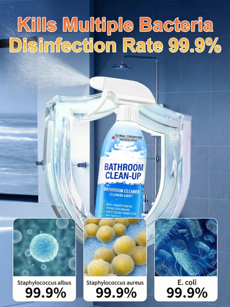 Bathtub Toilet Tile Cleaner Limescale Water Stain Remover Dissolve Remove Cleaner For Sink Glass Mirror Faucet Bathroom Surfaces