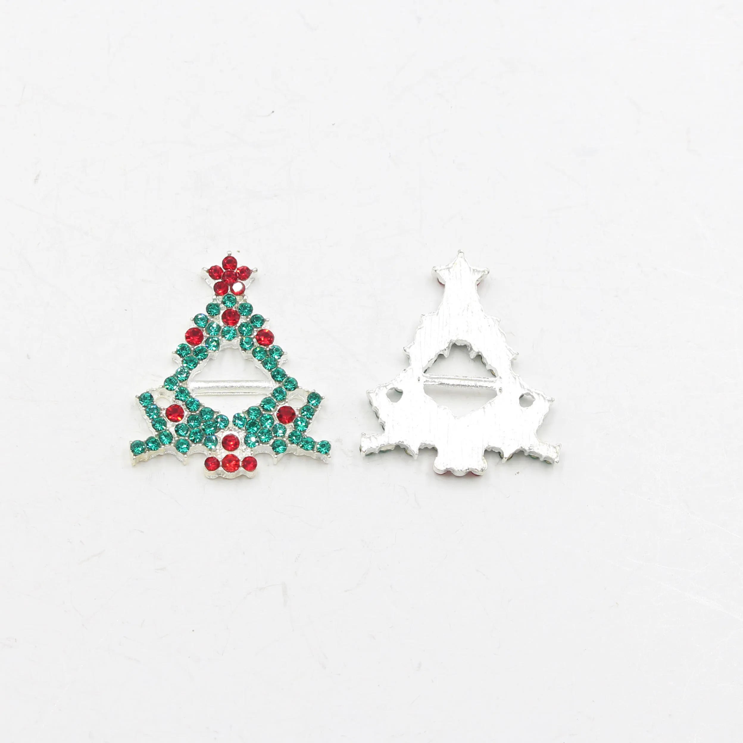 10 cross-border 21*25MM Christmas Tree Colored Rhinestone DIY Jewelry Accessories Bow Tie Clothing Decoration Material