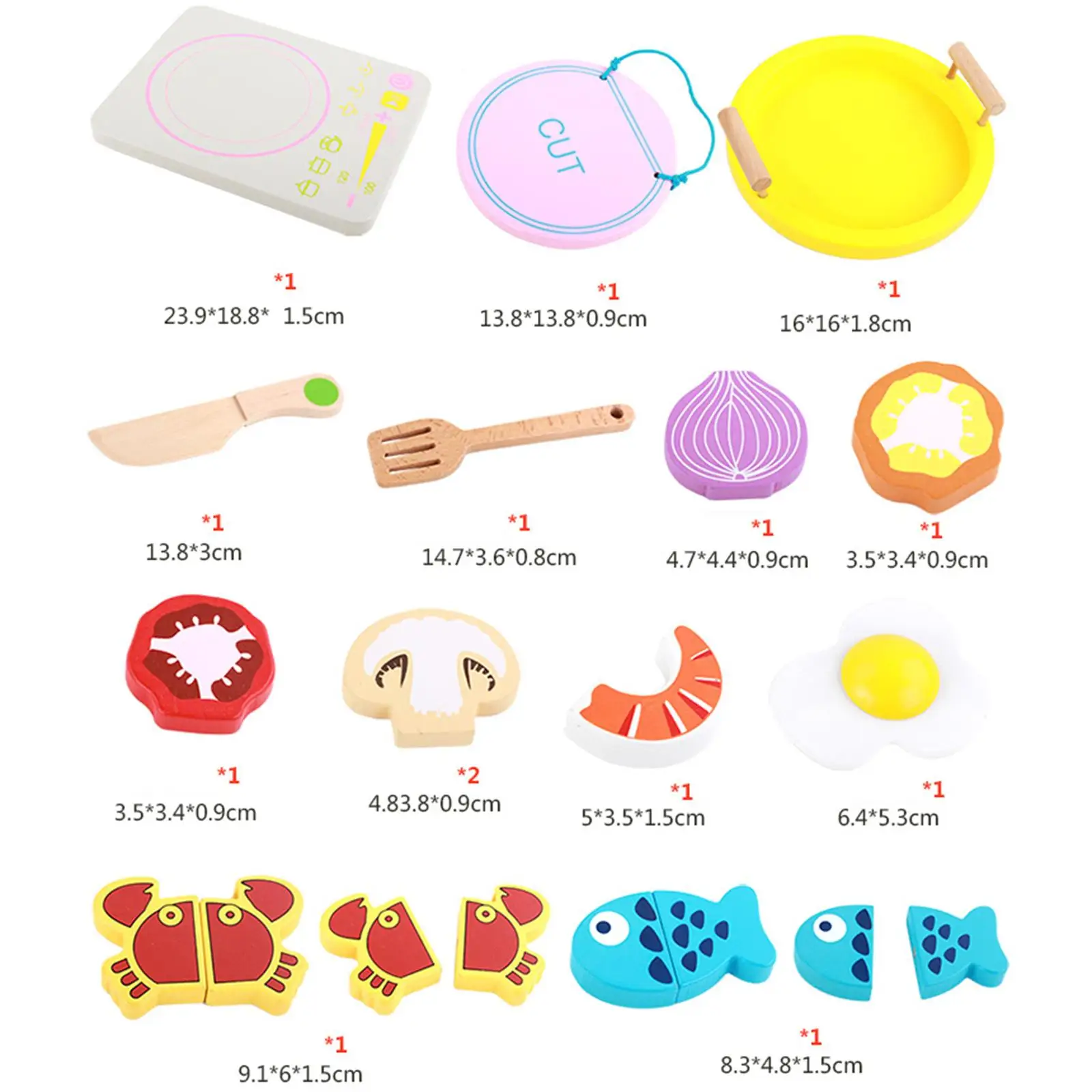 

Wooden Kitchen Accessories Toy with Pots Role Play Kitchen Set for Kids Cookware Toy for Toddlers Kids Birthday Gift Boys Girls