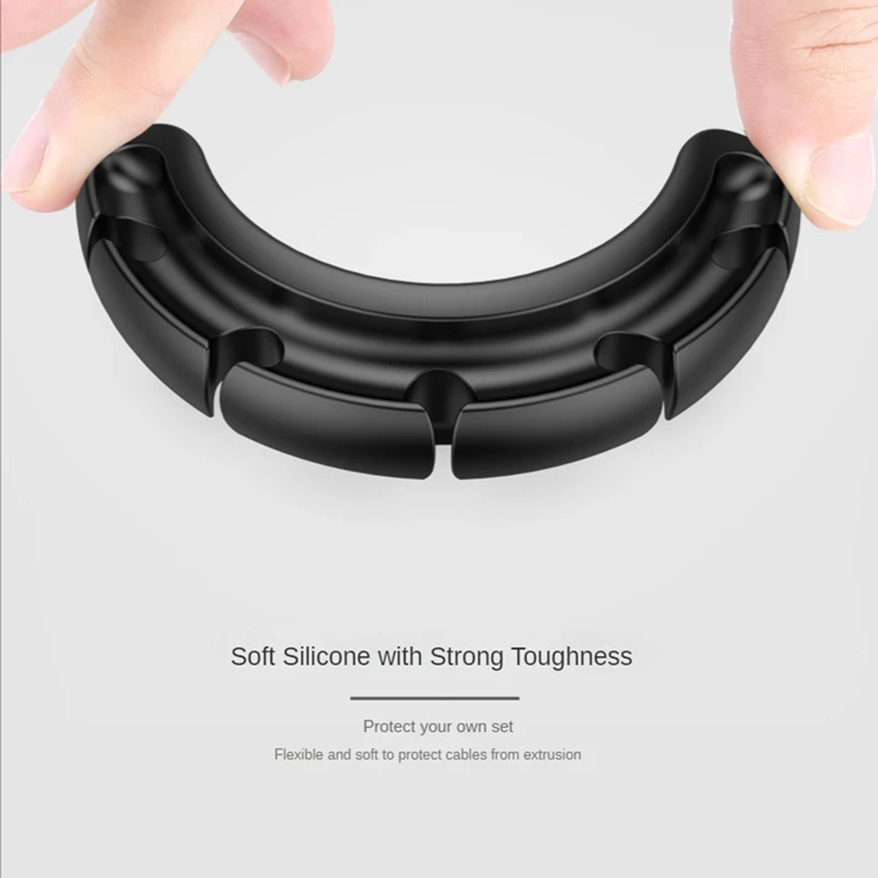 Data Cable Storage Desktop Cable Charging Cable Fixed Artifact Mobile Phone Bedside Silicone Line Card Headset Hub-A69F