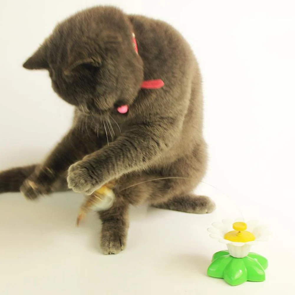 Interactive Cat  Toy Automatic Rotating  Flying  Butterfly Electric Hummingbird Flying Rotating Butterfly