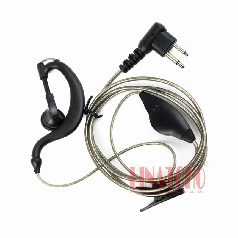 2 ピンイヤーフック PTT マイクイヤホン GP68 GP88 GP2000 GP300 ポータブルトランシーバー 2 ウェイラジオヘッドセット