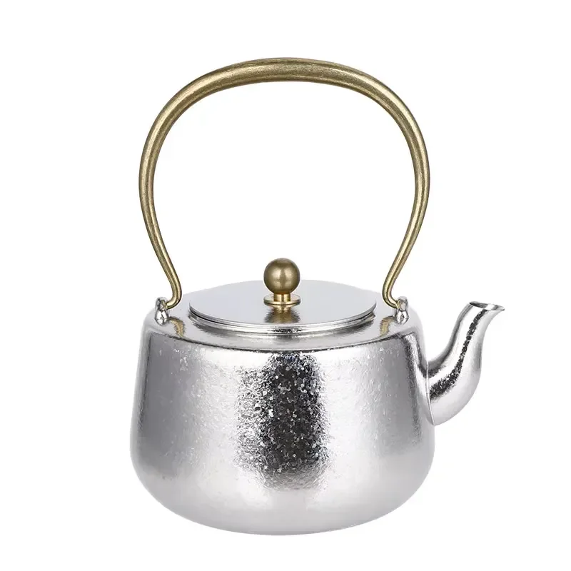 Large Capacity 1300ml Titanium Teapot Crystal Portable Outdoor Camping Kettle Folding Household Boiling Kettle